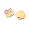 Valentine's Day 304 Stainless Steel Enamel Pendants STAS-B142-06G-2
