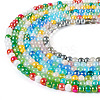 7 Strands 7 Colors Electroplate Glass Beads Strands GLAA-TA0001-72-2