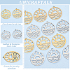 12Pcs 2 Colors 201 Stainless Steel Pendants STAS-UN0060-26-5