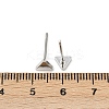 Brass Triangle Stud Earrings for Women EJEW-G441-06B-P-5