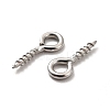 Non-Tarnish 304 Stainless Steel Screw Eye Pin Peg Bails STAS-E044-07P-02-4