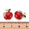 Rack Plating Alloy Crystal Rhinestone Enamel Pendants PALLOY-T091-29C-3