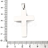 304 Stainless Steel Religion Jesus Cross Pendants STAS-F323-07P-3