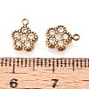 304 Stainless Steel Micro Pave Cubic Zirconia Charms STAS-N115-48G-3