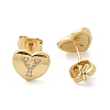 Rack Plating Brass Micro Pave Clear Cubic Zirconia Stud Earrings EJEW-K299-01G-Y-4