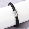 Braided Microfiber Leather Cord Bracelets BJEW-D304-13P-02-4