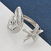 304 Stainless Steel Open Cuff Rings for Women RJEW-A079-03B-P-3