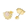 Natural Rose Quartz Stud Earrings EJEW-K288-01G-09-2