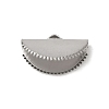 Non-Tarnish 304 Stainless Steel Ribbon Crimp Ends STAS-C080-05C-P-1