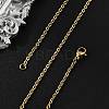 Ion Plating(IP) 304 Stainless Steel Cable Chain Necklace for Men Women STAS-L164A-01G-A-4