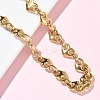 304 Stainless Steel Heart Links Chains Pendant Necklaces for Women NJEW-B150-02G-3