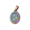Ion Plating(IP) 201 Stainless Steel Pendants STAS-O111-05M-1