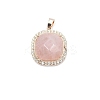Natural Rose Quartz Faceted Pendants LS-PW-WG81700-05-1