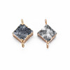 Natural Druzy Agate Links Connectors G-S359-081-2