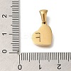 304 Stainless Steel Heart Pendants with Rhinestone STAS-Z103-01G-06-3