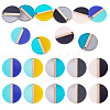 10Pcs 5 Colors Transparent & Opaque Resin & Wood Pendants RESI-TA0004-67-1