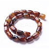 Natural Dyed Striped Agate/Banded Agate Beads Strands G-G775-B-07-2