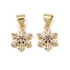 Brass Micro Pave Cubic Zirconia Charms KK-C132-11G-1