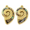 Natural Paua Shell Pendants X-STAS-P341-01G-01-1