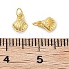 925 Sterling Silver Shell Charms with Jump Rings STER-K181-07G-3