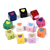 Two Tone Opaque Acrylic Beads OACR-N162-01-1