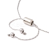 Polyester Tassel & Heart Charm Slider Bracelets for Women STAS-P302-13P-3