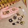 8 Sets 4 Styles Zinc Alloy Bag Twist Lock Accessories AJEW-SZ0001-48-6