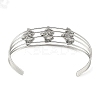 Non-Tarnish 304 Stainless Steel Hollow Open Cuff Bangles BJEW-Q348-03P-01-3