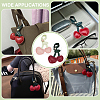 4Pcs 2 Colors PU Leather Cherry Pendant Decoration AJEW-FG0007-41-5