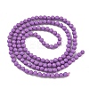 Synthetic Lepidolite/Purple Mica Beads Strands LS-G-G823-16-3mm-01-5