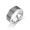 Retro 201 Stainless Steel Enamel Finger Rings for Men FS-WG366A7-07-2
