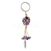 Nylon Wired Gemstone Keychains KEYC-JKC00748-4