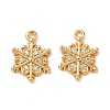 Christmas Brass Micro Pave Clear Cubic Zirconia Charms LS-KK-B160-41G-02-1