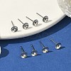 Tarnish Resistant 304 Stainless Steel Post Stud Earring Findings STAS-R063-50-5