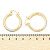 Brass Two Tone Hoop Earrings EJEW-B117-06D-M-5