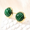 Brass Half Round Stud Earrings EJEW-Z124-03G-2