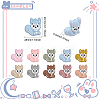 20Pcs 10 Colors Squirrel Food Grade Eco-Friendly Silicone Focal Beads SIL-GL0001-02-2