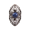 Natural Sodalite Retro Finger Rings RJEW-B067-02R-18-2