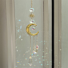 1Pc Glass Teardrop Big Pendant Decorations HJEW-LP0002-57-3