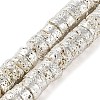 Electroplated Natural Lava Rock Beads Strands G-I360-A01-04-1