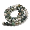 Natural Tree Agate Frosted Agate Round Gemstone Beads Strands X-G-O151-01-8mm-5