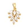 Brass Micro Pave Cubic Zirconia Pendants KK-G542-06G-02-1