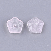 Transparent Spray Painted Glass Beads GLAA-S183-22A-2