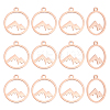 12Pcs Ion Plating(IP) 201 Stainless Steel Laser Cut Pendants STAS-UN0033-10-1