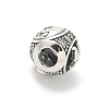 Brass Clear Cubic Zirconia European Beads FIND-M049-01AS-03-2