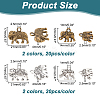 80Pcs 4 Style Tibetan Style Alloy Pendants TIBEP-AR0001-08-2