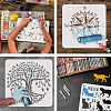 Plastic Reusable Drawing Painting Stencils Templates DIY-WH0172-1007-4