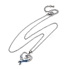 Brass Blue Cubic Zirconia Mermaid Heart Pendant Necklaces for Women LS-NJEW-C067-04P-4