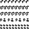 32Pcs 4 Style 304 Stainless Steel Stud Earring Findings for Dangle Charms STAS-UN0028-02-1