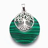 Synthetic Malachite Pendants G-F573-C01-2